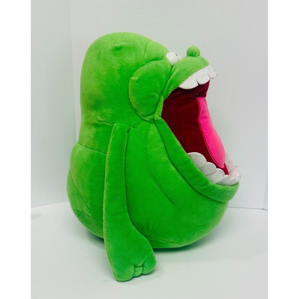 Ghostbusters 10" Slimer Open Mouth & Bulging Eyes Green Ghost Stuffed Plush - Picture 2 of 8